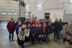 University of Evansville volunteers for the Martin Luther King community service day.