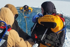 Ice Rescue training - Rescue in progress