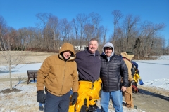 Ice Rescue training - Lifetime member Larry Krack, Special operations Chief Steve Gossman and Station 2 Captain Mark MacGregor 